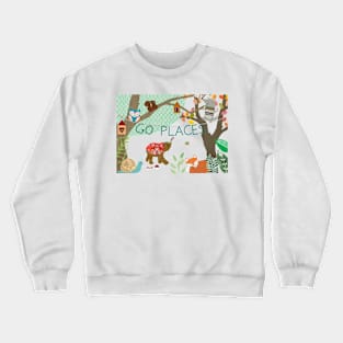 Go Places Collage Crewneck Sweatshirt